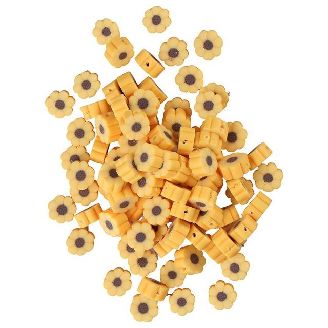 200 PCS Sunflower Yellow Clay Beads Yellow Polymer Clay Yellow